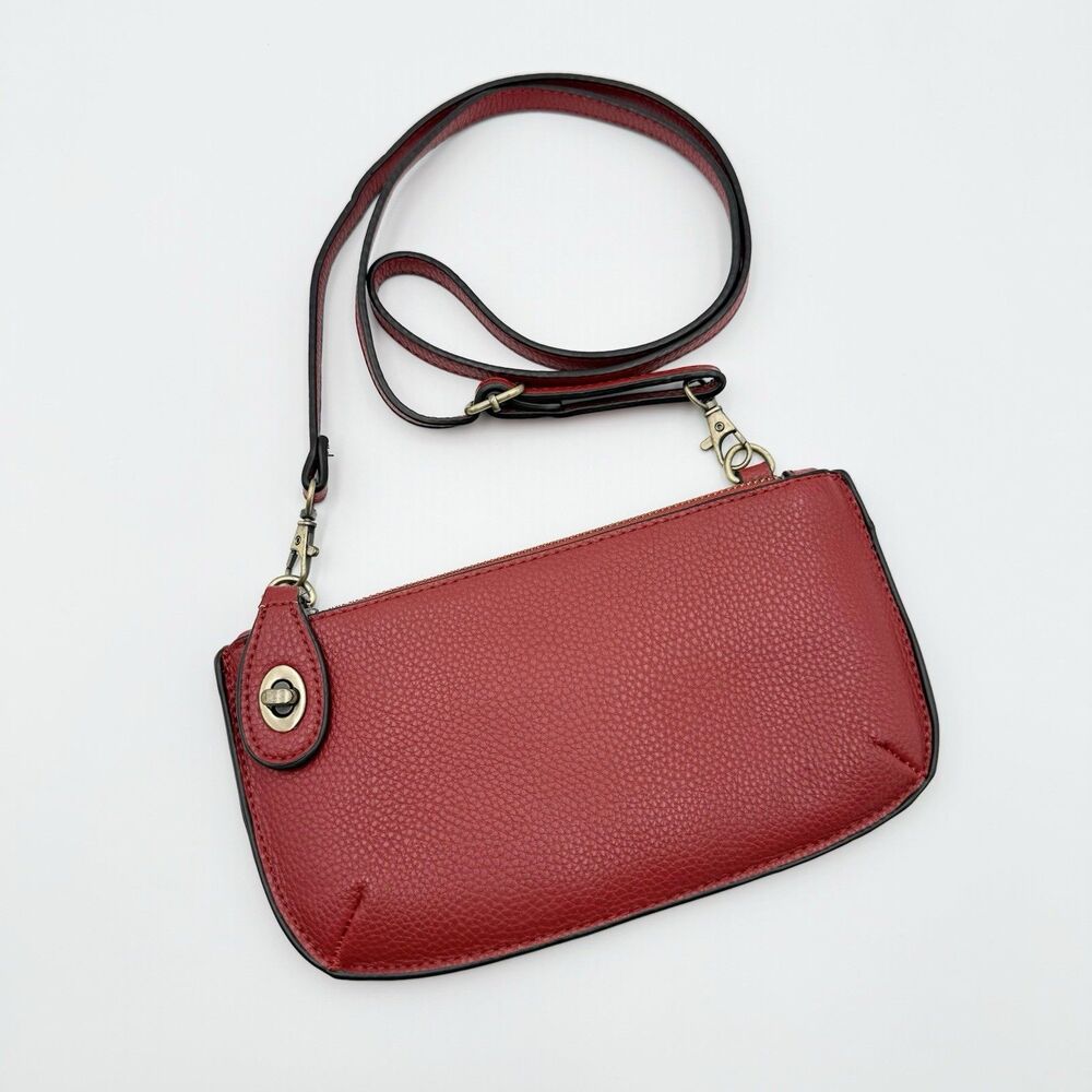 Joy Susan Women's Mini Crossbody Wristlet - Red Vegan Leather Clutch